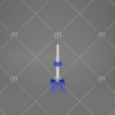 ferramenta de manicure azul com haste branca texturizada