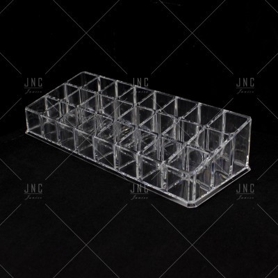 Organizador de acrílico transparente com 30 compartimentos quadrados