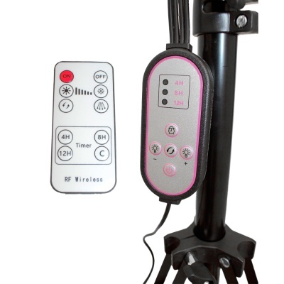 Comando remoto e painel de controlo para iluminação com botões e timer