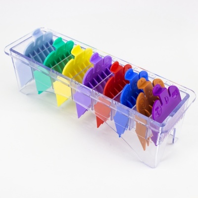 Divisórias coloridas em caixa transparente