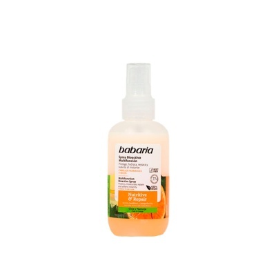 Frasco de spray bioativo Babaria Nutritive & Repair para cabelo