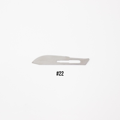 Lâmina de bisturi metálica afiada com número 22