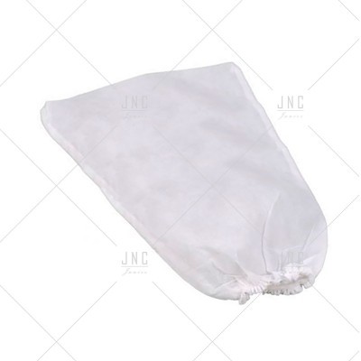 Saco branco de tecido com cordão elástico