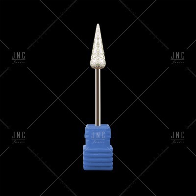 Broca de unhas cónica com ponta revestida de diamante e base azul