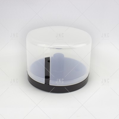 Apontador de lápis redondo com tampa transparente