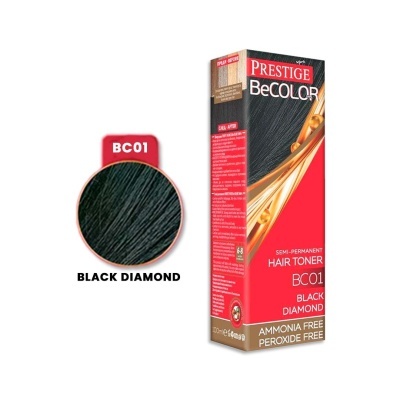 Embalagem de toner de cabelo Prestige BeColor BC01 Black Diamond