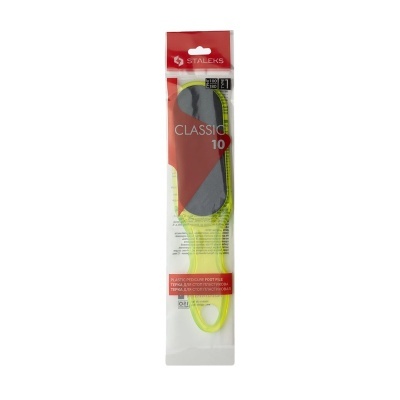Escova Staleks Classic 10 com cabo amarelo em embalagem plástica transparente