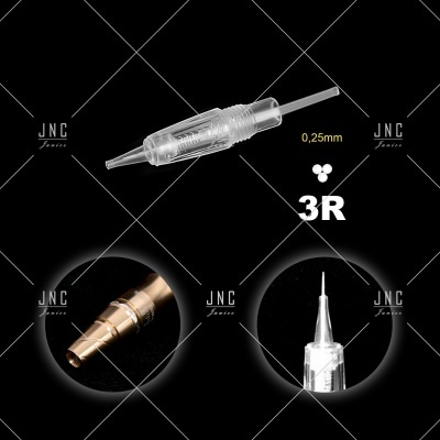 Bico transparente para máquina de tatuagem com ponta fina 0,25mm modelo 3R