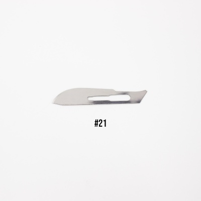 Lâmina de bisturi metálica tipo #21