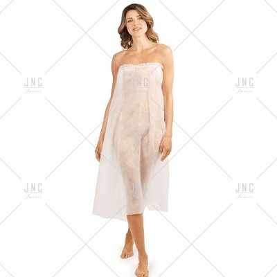 Vestido transparente branco sem alças