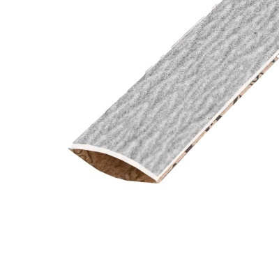 Perfil de acabamento cinza em alumínio com textura