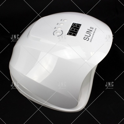 Máquina para unhas em gel branca com visor digital e botões