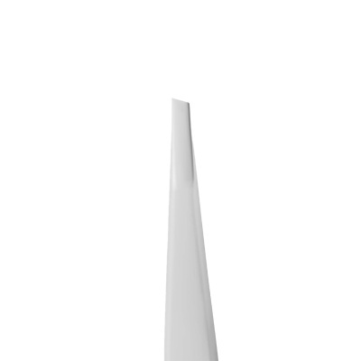 Pinça branca de plástico com ponta inclinada