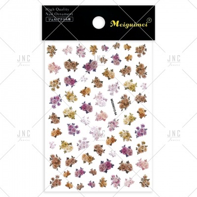 Autocolantes para unhas com várias flores coloridas da marca Meiguimei