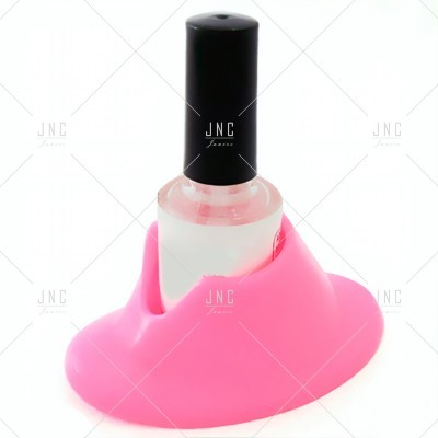 Frasco de verniz para unhas com suporte rosa