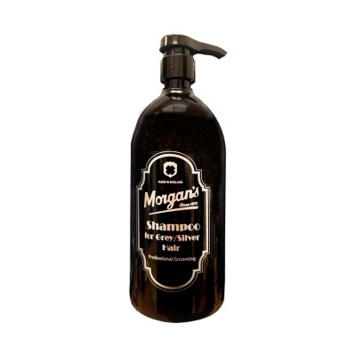 Frasco de shampoo Morgan's para cabelo cinzento/prateado com doseador