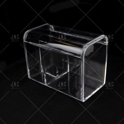 Organizador transparente de acrílico com compartimentos