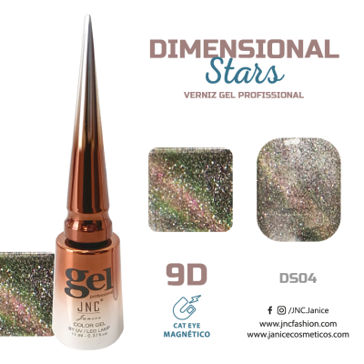 Frasco de gel de unhas profissional JNC com amostras de cor brilhante 9D