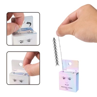 Caixa iridescente com fio para mapeamento e ilustração de olhos