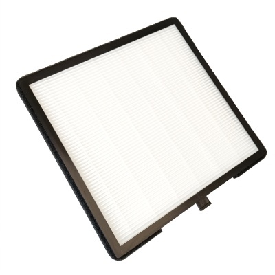 Filtro quadrado para purificador de ar com moldura preta e superfície branca