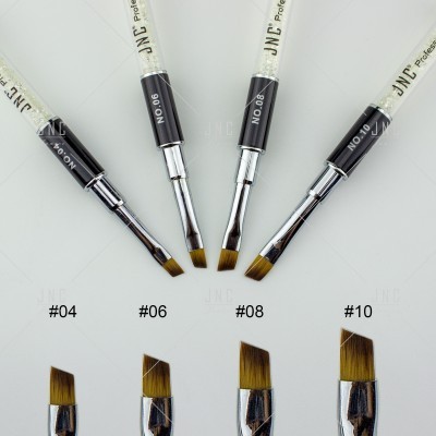 Conjunto de pincéis de maquilhagem com cabo branco e cerdas amarelas numerados