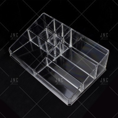 Organizador transparente em acrílico com várias divisórias