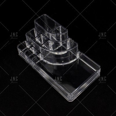 Organizador acrílico transparente com vários compartimentos