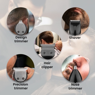 Lâminas metálicas para máquina de cortar cabelo e aparar barba com texto explicativo em inglês