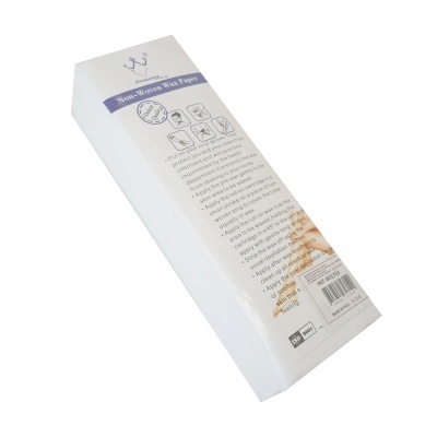 Pacote de papel ceroso não tecido branco com instruções em inglês