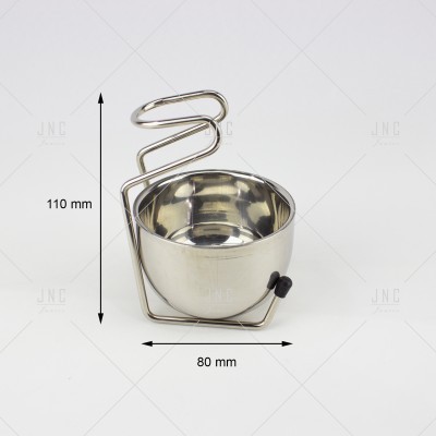Copinho de aço inoxidável com suporte metálico para instrumentos dentários