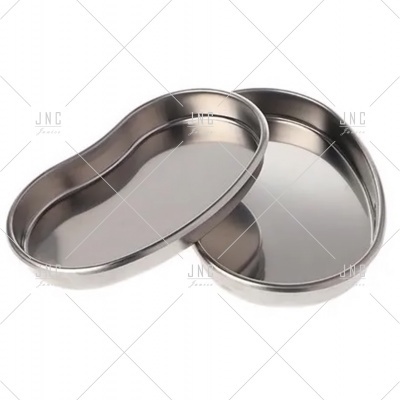 Conjunto de bandejas médicas inoxidáveis oval e redonda