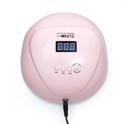 Dispositivo rosa para secagem de unhas com visor digital e botões