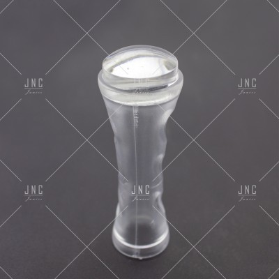 Carimbo transparente de plástico com superfície oval