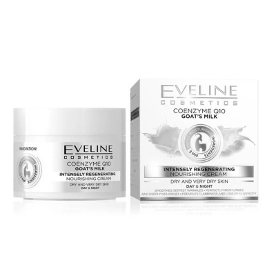 Produtos Eveline Cosmetics Coenzyme Q10 leite de cabra creme regenerador