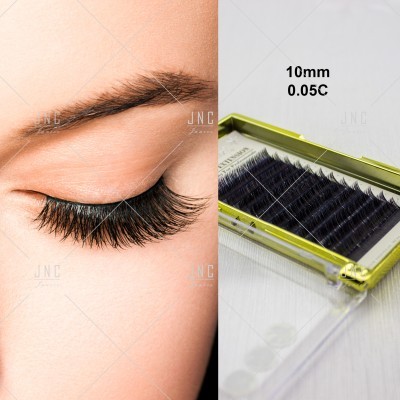Sobrancelha e pestanas com caixa de pestanas artificiais 10mm 0.05C ao lado