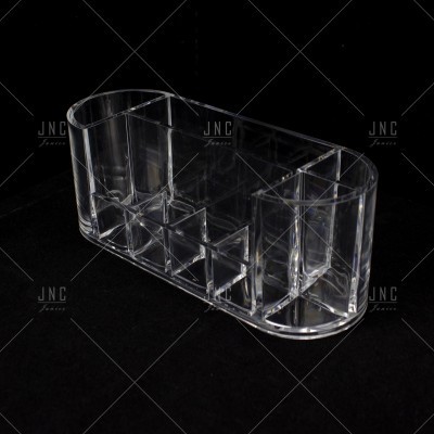 Organizador transparente de acrílico com múltiplos compartimentos