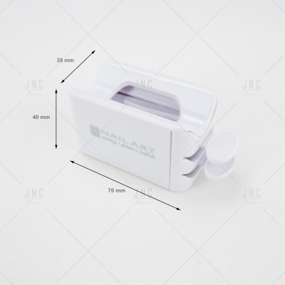 Dispositivo branco compacto para arte de unhas com texto NAIL ART e JNC