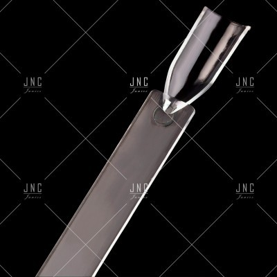 Decantador de vinho de vidro transparente com tubo longo e estreito