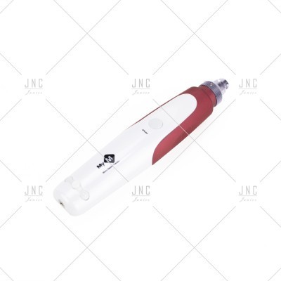 aparelho eletrónico branco e vermelho com texto My MV