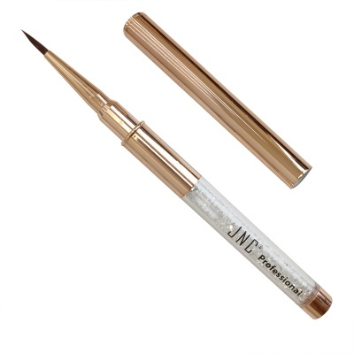 Delineador líquido JNL Professional com tampa dourada e corpo prateado brilhante
