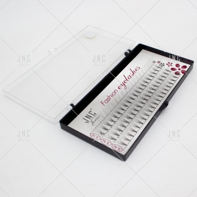 Caixa de pestanas artificiais com tampa transparente e decoração floral vermelha