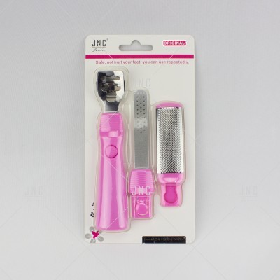 Kit tratamento pés rosa com dispositivos e embalagem branca