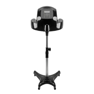 Máquina de secar cabelo profissional preta com base móvel