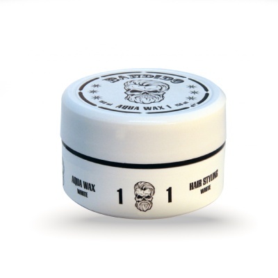 Pote branco de cera capilar Bandido Aqua Wax 1 para styling de cabelo