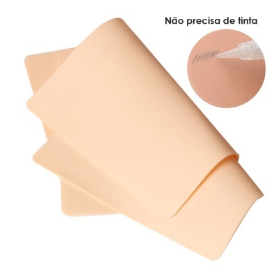 Placas de silicone cor pele para prática de tatuagem