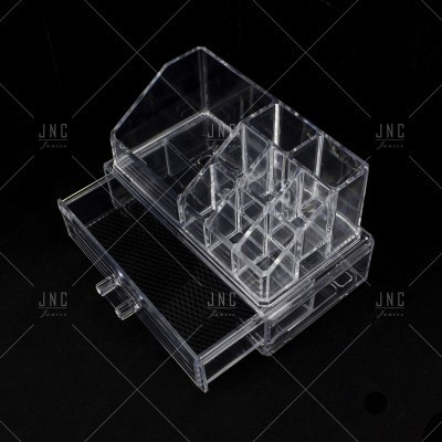 Organizador acrílico transparente para maquilhagem com gaveta