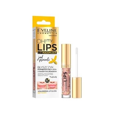 Brilho labial Eveline OH! my LIPS LIP MAXIMIZER com embalagem e aplicador