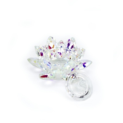 Peça decorativa de vidro em forma de flor de lótus