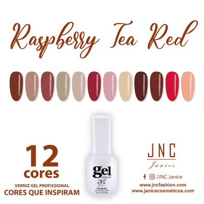 Verniz gel profissional JNC Janice com 12 cores variadas em tons de vermelho, castanho, nude e rosa