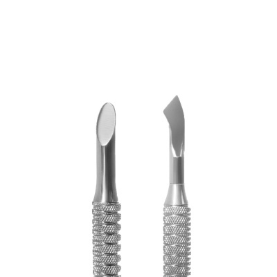 Ferramentas de manicure em aço inox com alças texturizadas e pontas diferentes
